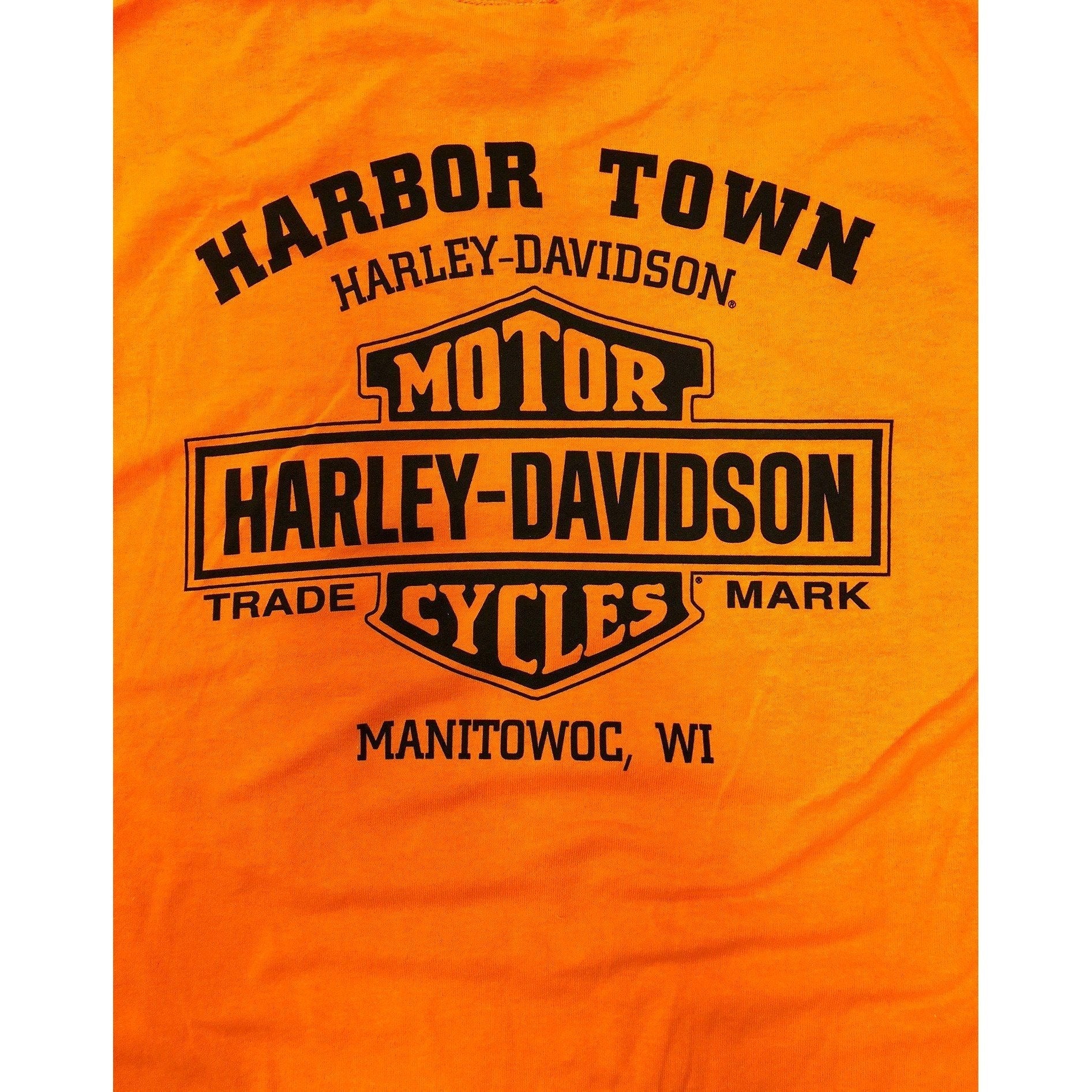 Harley-Davidson™ Mens Bar and Shield Long Sleeve, Safety Orange T-Shirt - 40290925 - Image 3