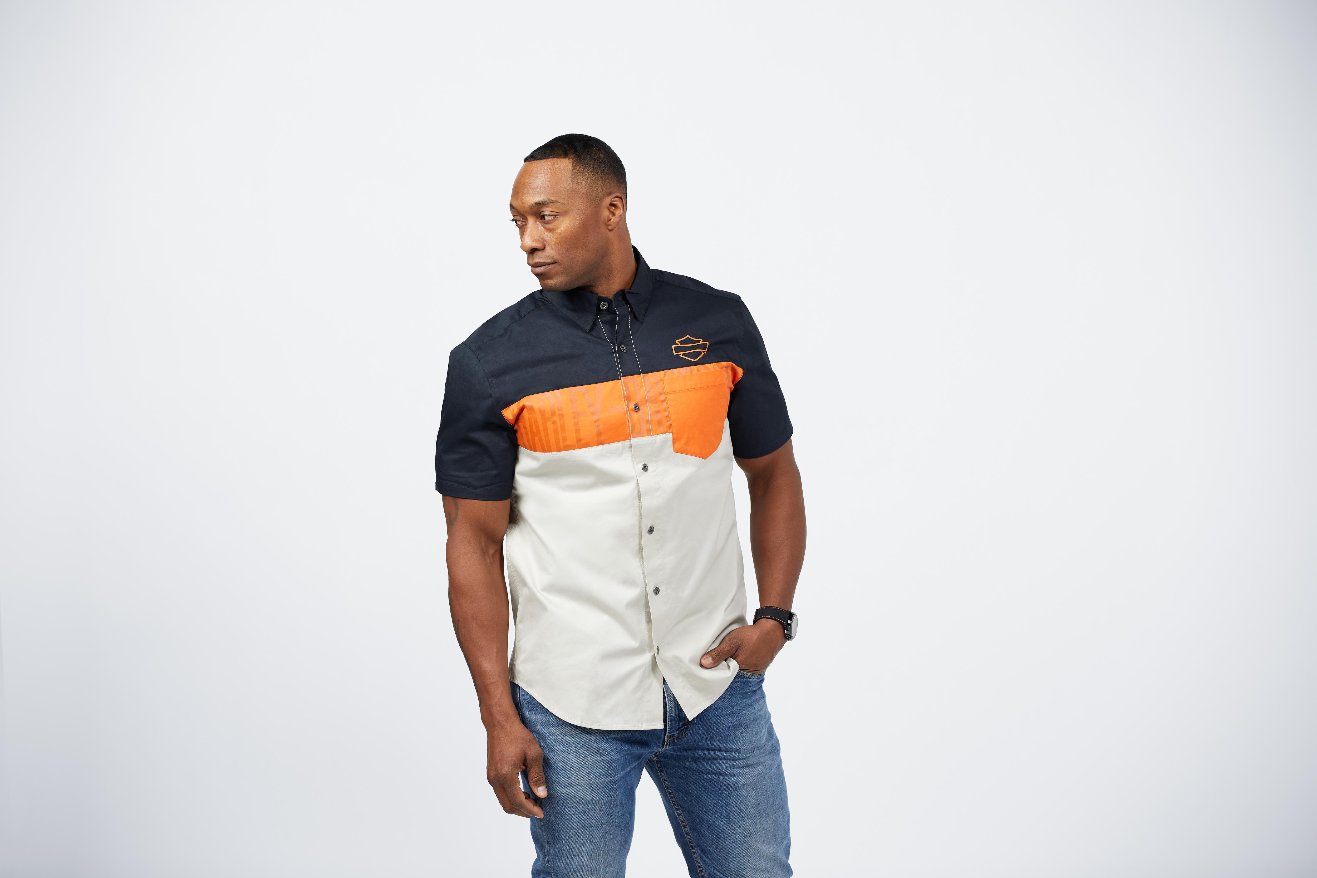 Harley-Davidson® Men's Colorblock Pocket Logo Shirt - 99028-21VM - Image 3