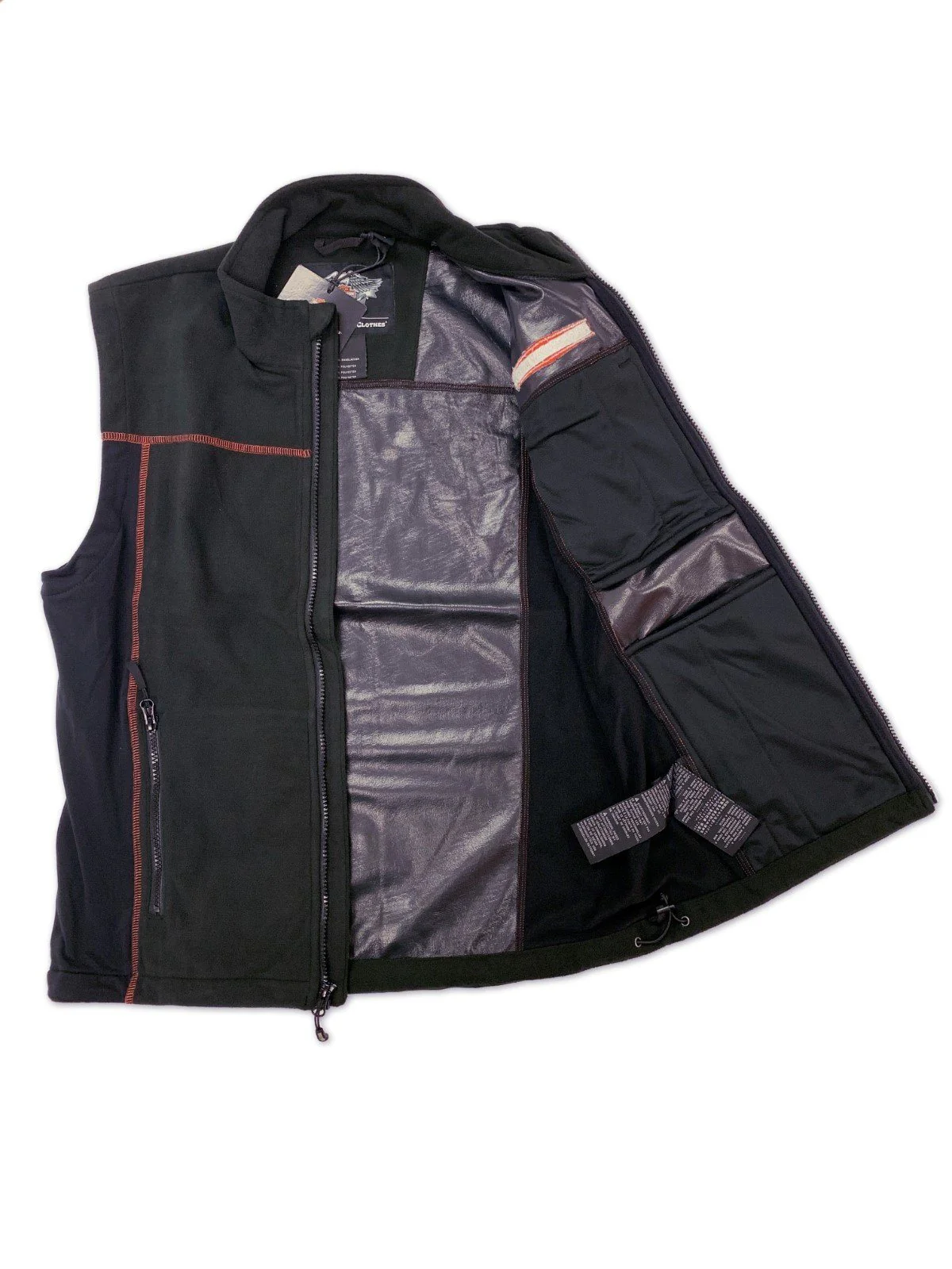 Harley-Davidson Men's Windproof Fleece Motorcycle Vest, Black. 98567-16VM - Image 4